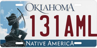 OK license plate 131AML