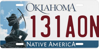 OK license plate 131AON