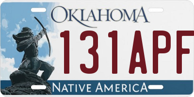 OK license plate 131APF