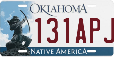 OK license plate 131APJ