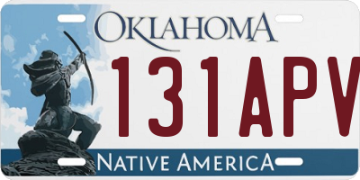 OK license plate 131APV