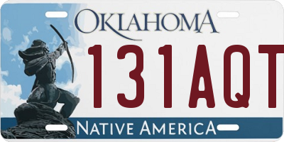 OK license plate 131AQT