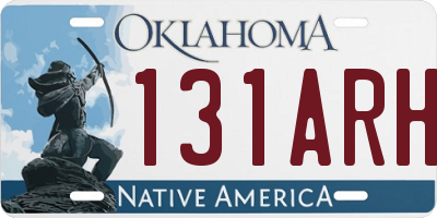 OK license plate 131ARH