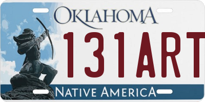 OK license plate 131ART