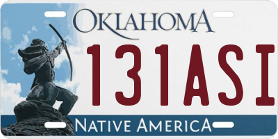 OK license plate 131ASI
