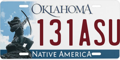 OK license plate 131ASU