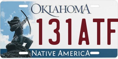 OK license plate 131ATF