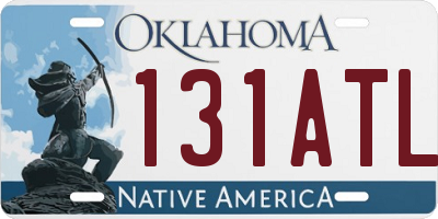 OK license plate 131ATL