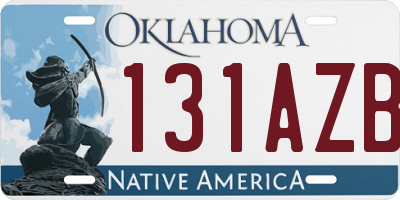 OK license plate 131AZB