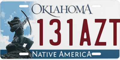OK license plate 131AZT