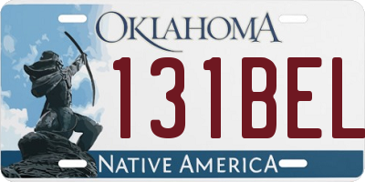 OK license plate 131BEL