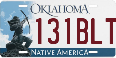 OK license plate 131BLT
