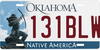 OK license plate 131BLW