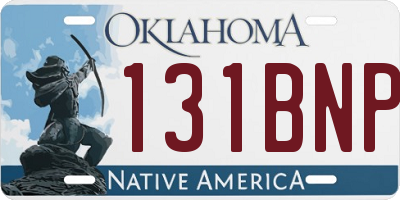 OK license plate 131BNP