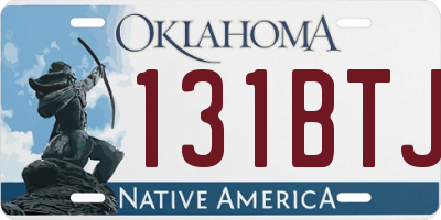 OK license plate 131BTJ