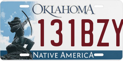 OK license plate 131BZY