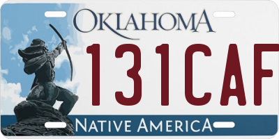 OK license plate 131CAF
