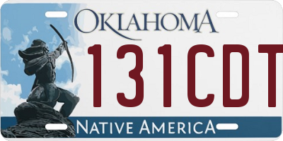 OK license plate 131CDT