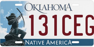 OK license plate 131CEG