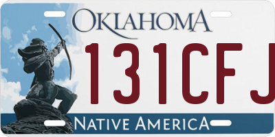 OK license plate 131CFJ