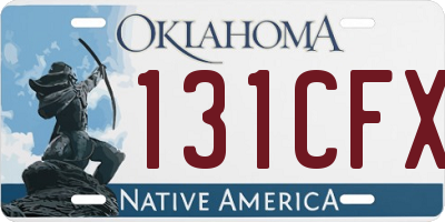 OK license plate 131CFX