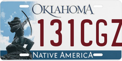 OK license plate 131CGZ