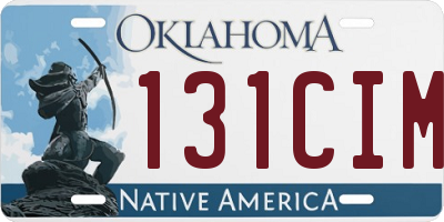 OK license plate 131CIM