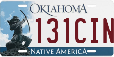 OK license plate 131CIN