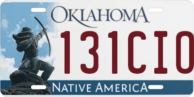 OK license plate 131CIO