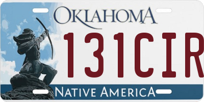 OK license plate 131CIR