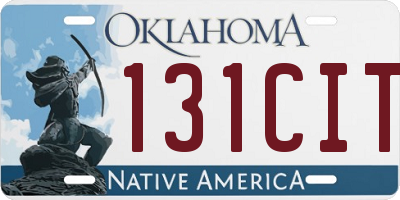 OK license plate 131CIT