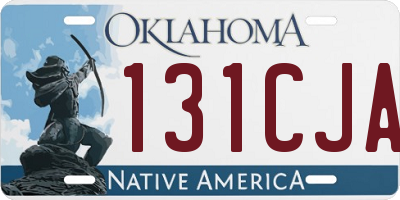 OK license plate 131CJA