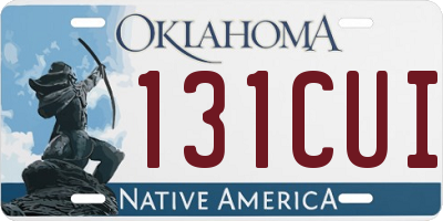 OK license plate 131CUI