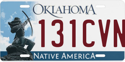 OK license plate 131CVN