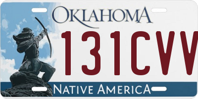 OK license plate 131CVV