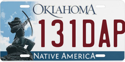 OK license plate 131DAP