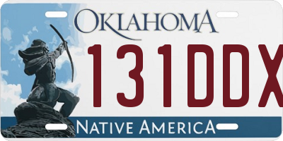 OK license plate 131DDX