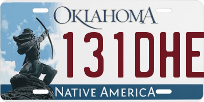 OK license plate 131DHE