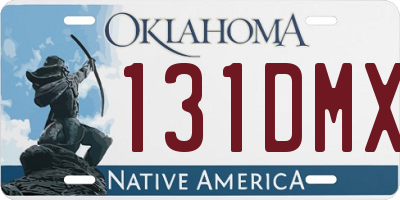 OK license plate 131DMX