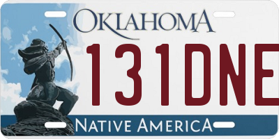 OK license plate 131DNE