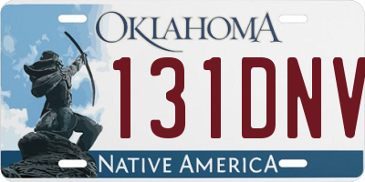 OK license plate 131DNV