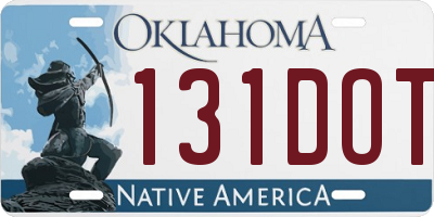 OK license plate 131DOT