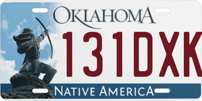 OK license plate 131DXK