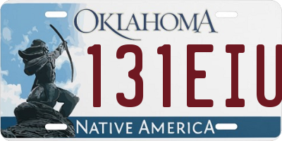 OK license plate 131EIU