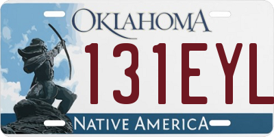 OK license plate 131EYL
