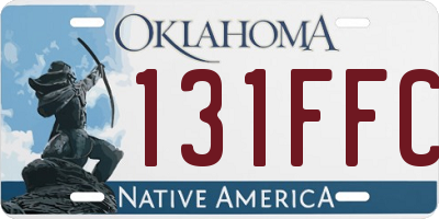 OK license plate 131FFC