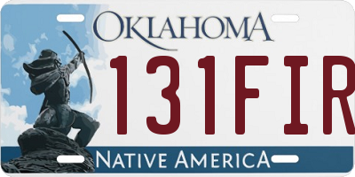 OK license plate 131FIR