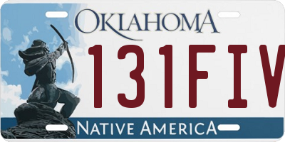 OK license plate 131FIV
