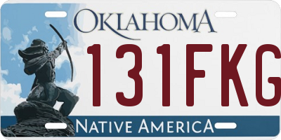 OK license plate 131FKG