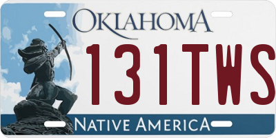 OK license plate 131TWS